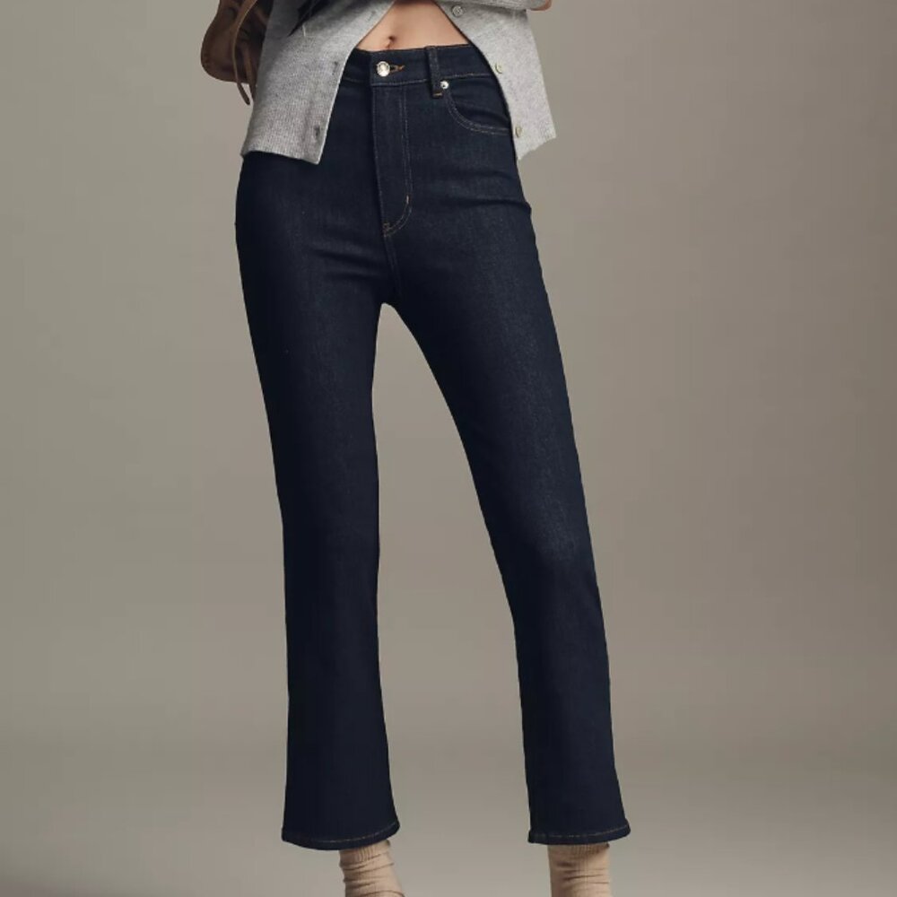 FRAME The Pencil High-Rise Crop Straight-Leg Jeans